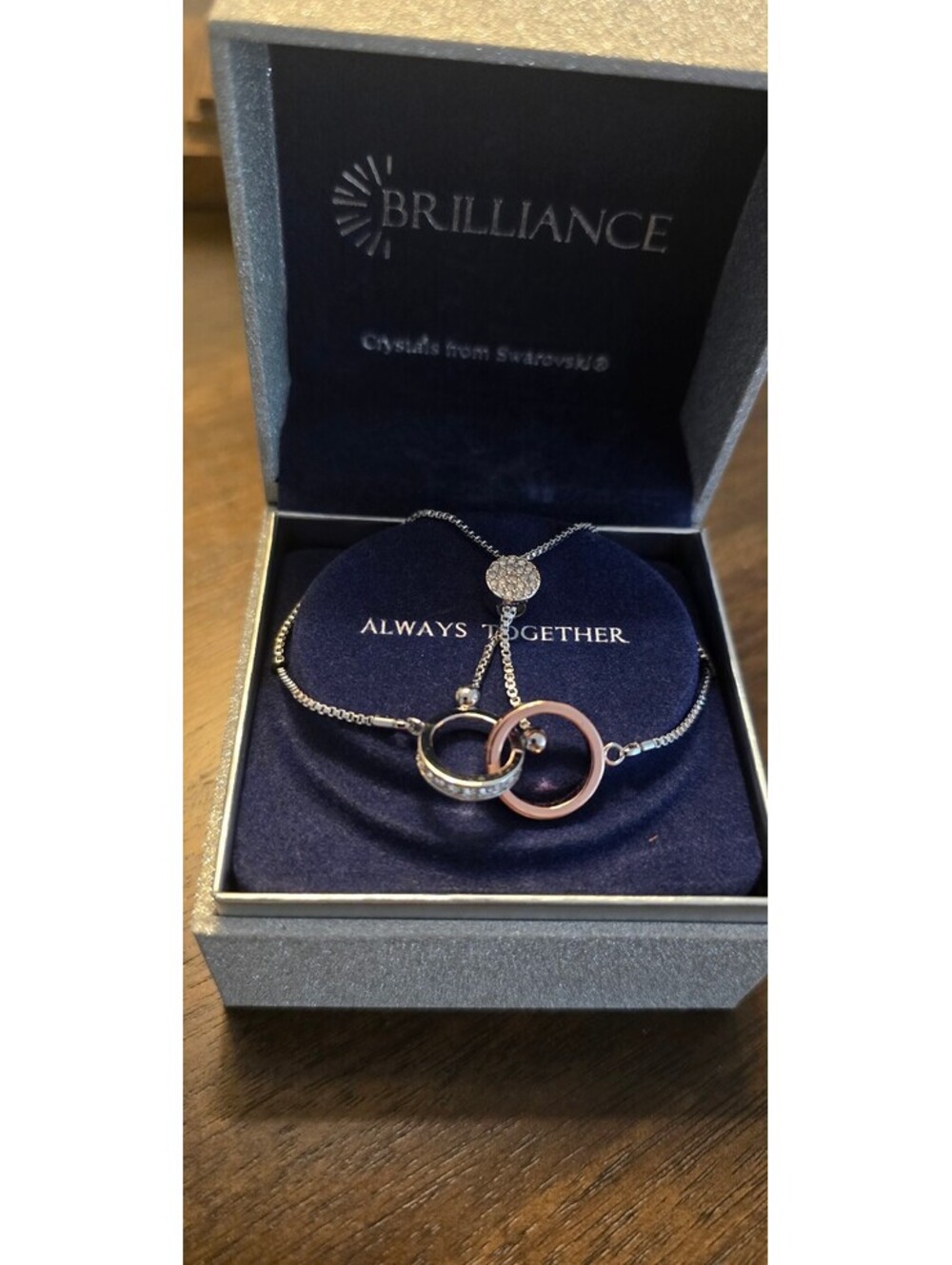 Brilliance Crystals from Swarovski Interlocking Rings Bracelet